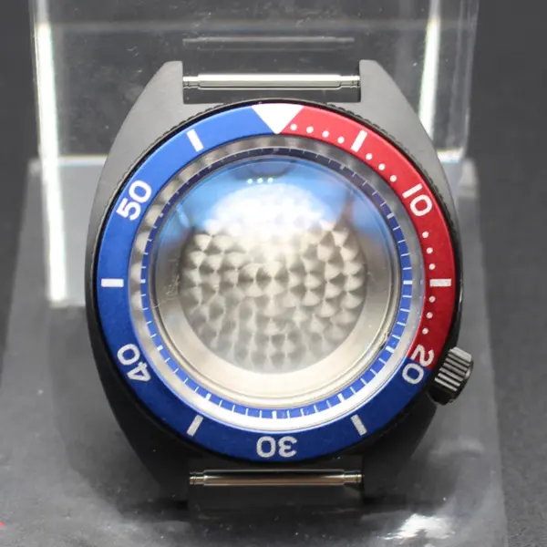 Black 41mm Men's Diving Watch Case for Seiko - Image 25