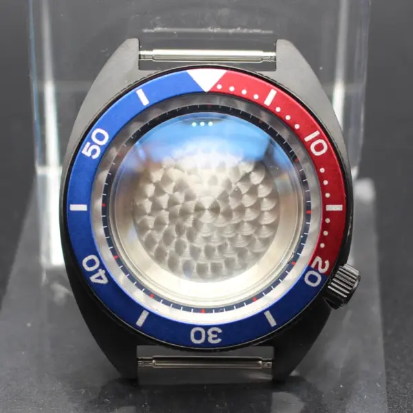 Black 41mm Men's Diving Watch Case for Seiko - Image 20