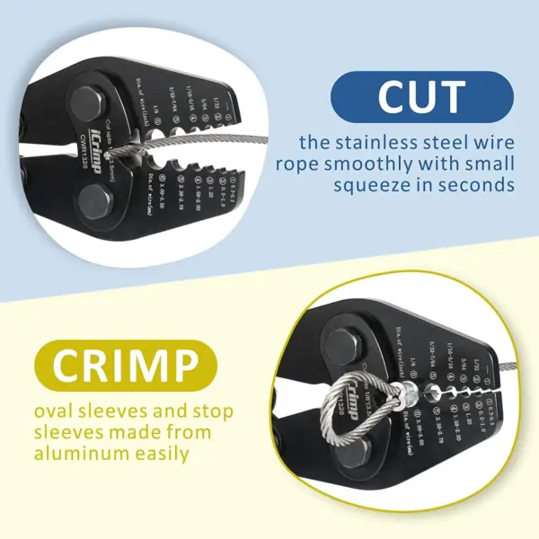 CWR1328 Wire Rope Crimping Tool with Cutter - Image 3