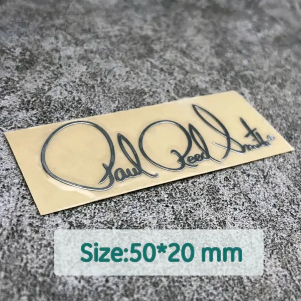 Custom Silver Metal Guitar Decal Sticker 0.3mm - Image 2