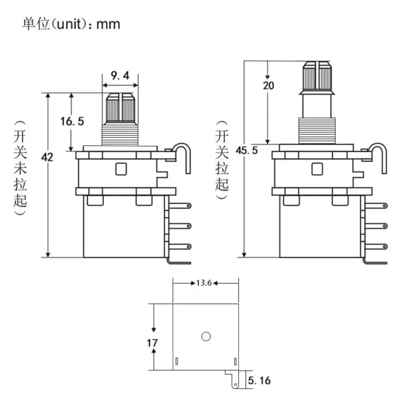 Push Push Potentiometer 500K 250K for Guitar - Image 6