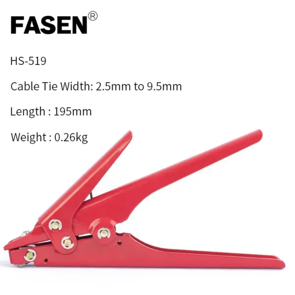 Red Cable Tie Tensioning Tool HS-519 - Image 7