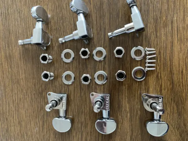 Washburn Chrome Tuning Pegs Set (3R+3L) - Image 3
