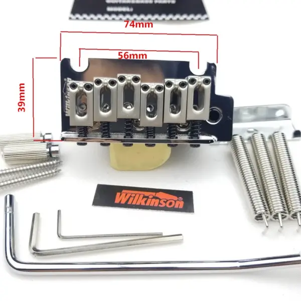 Wilkinson WOV06 Chrome Tremolo Bridge for Guitar - Image 3