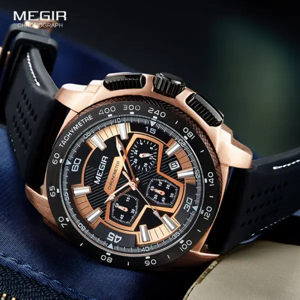 Megir MN2056GREBK-1N0 Quartz Chronograph Watch - Image 2