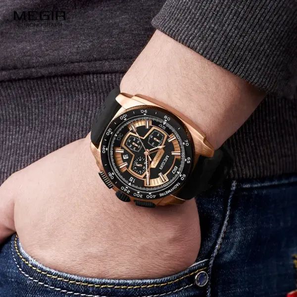 Megir MN2056GREBK-1N0 Quartz Chronograph Watch - Image 5