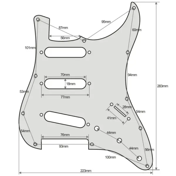 SSS Electric Guitar Pickguard for 11 Holes - Image 5