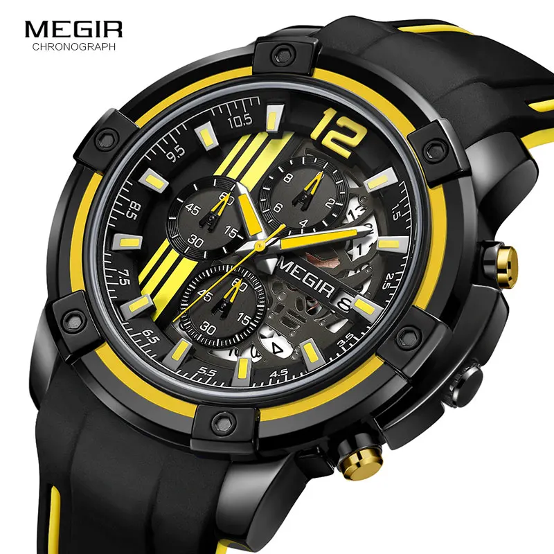 Megir MN2097 Men's Chronograph Sports Watch 2 Megir MN2097 Men's Chronograph Sports Watch - Image 2