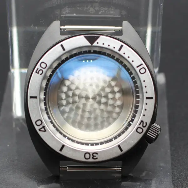 Black 41mm Men's Diving Watch Case for Seiko - Image 14