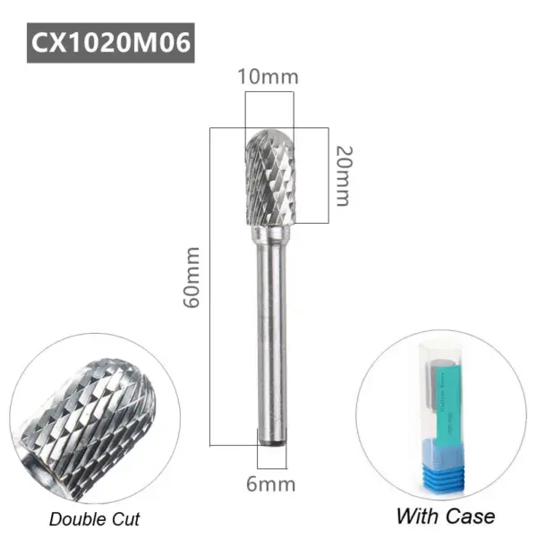 6mm Shank Tungsten Carbide Rotary Burr Set - Image 11