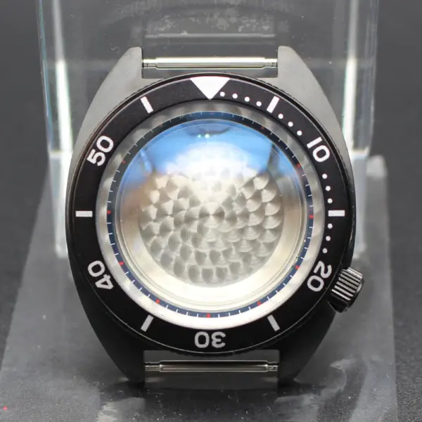 Black 41mm Men's Diving Watch Case for Seiko - Image 34