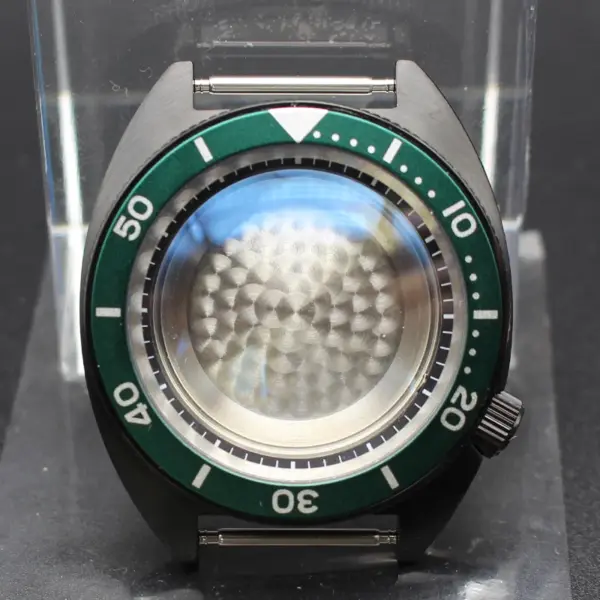 Black 41mm Men's Diving Watch Case for Seiko - Image 7