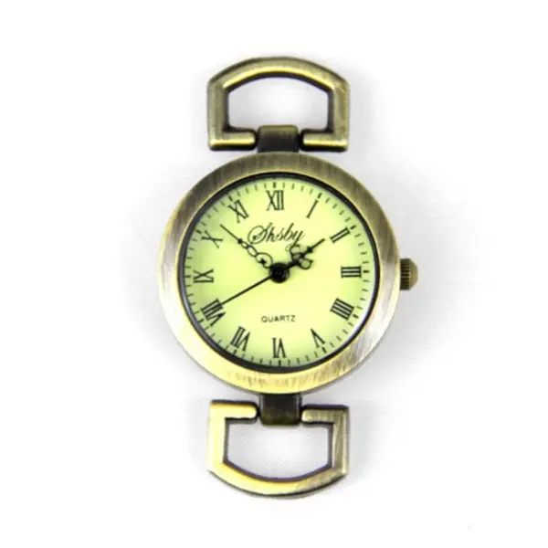 Vintage Bronze Pocket Watch with Roman Numerals - Image 2