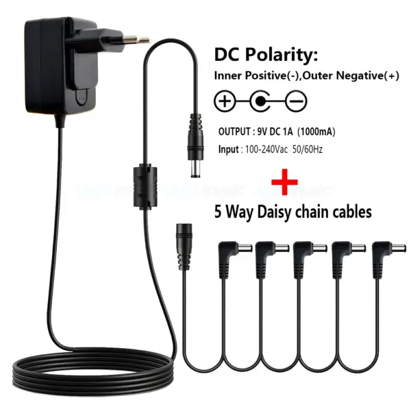 9V DC Guitar Pedal Power Adapter 1A - Image 16