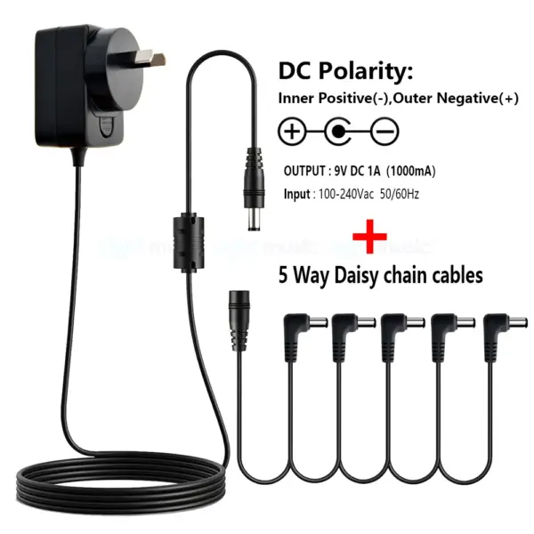 9V DC Guitar Pedal Power Adapter 1A - Image 27