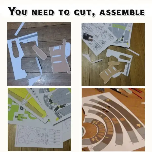 Rocket Plane BI-1 Paper Model DIY Puzzle - Image 2