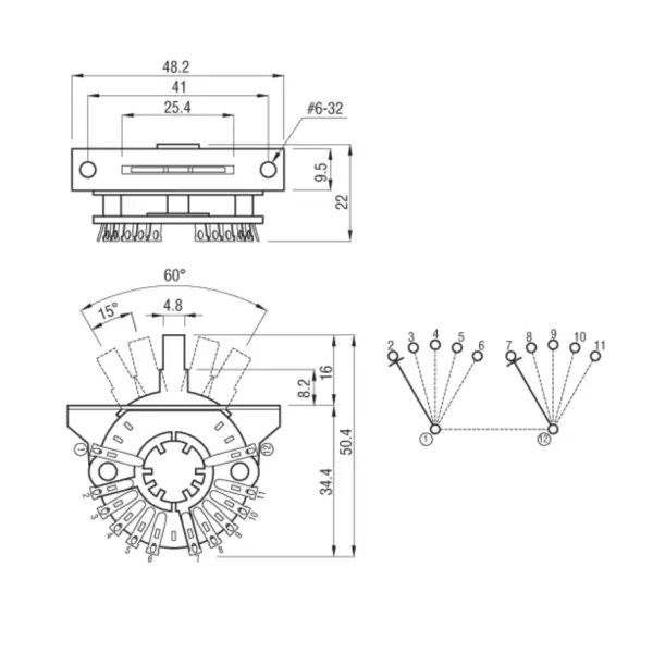 4-Pole 5-Way Selector Switch for Strat Guitar - Image 5
