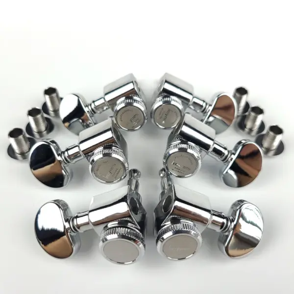 Kaynes Chrome Electric Guitar Tuning Pegs Set - Image 5