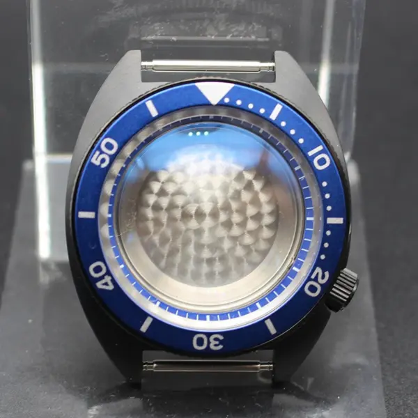 Black 41mm Men's Diving Watch Case for Seiko - Image 28