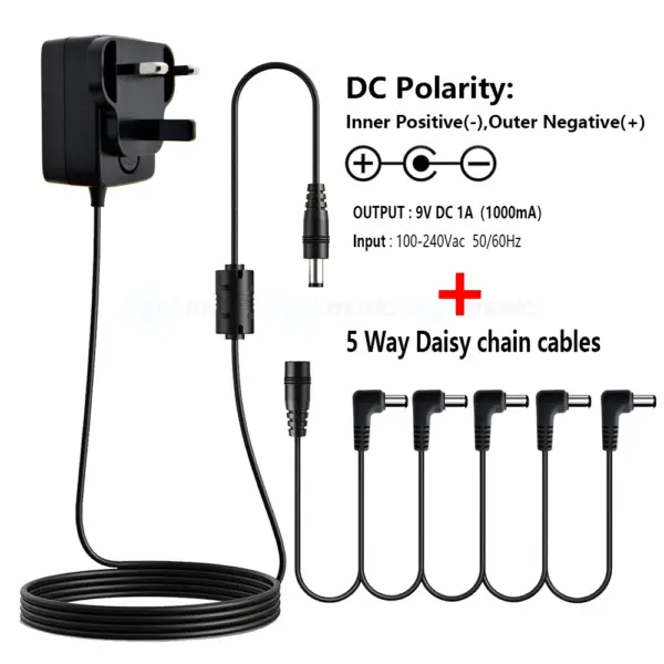 9V DC Guitar Pedal Power Adapter 1A - Image 13