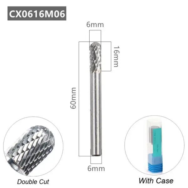 6mm Shank Tungsten Carbide Rotary Burr Set - Image 7