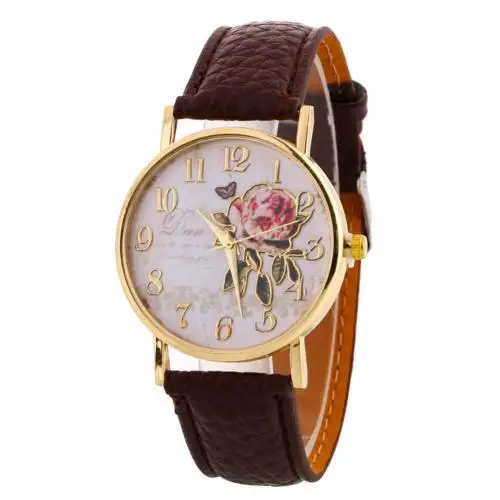 Rose Flower Women Quartz Wrist Watch 57245 10 Rose Flower Women Quartz Wrist Watch 57245 - Image 10