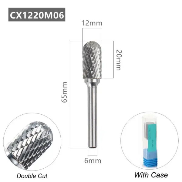 6mm Shank Tungsten Carbide Rotary Burr Set - Image 12