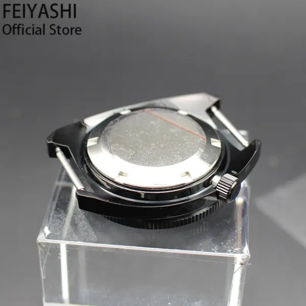 Black 41mm Men's Diving Watch Case for Seiko - Image 6