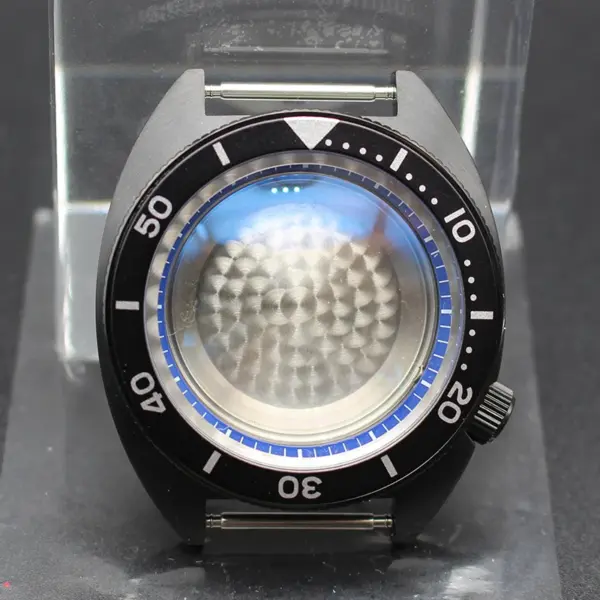 Black 41mm Men's Diving Watch Case for Seiko - Image 29
