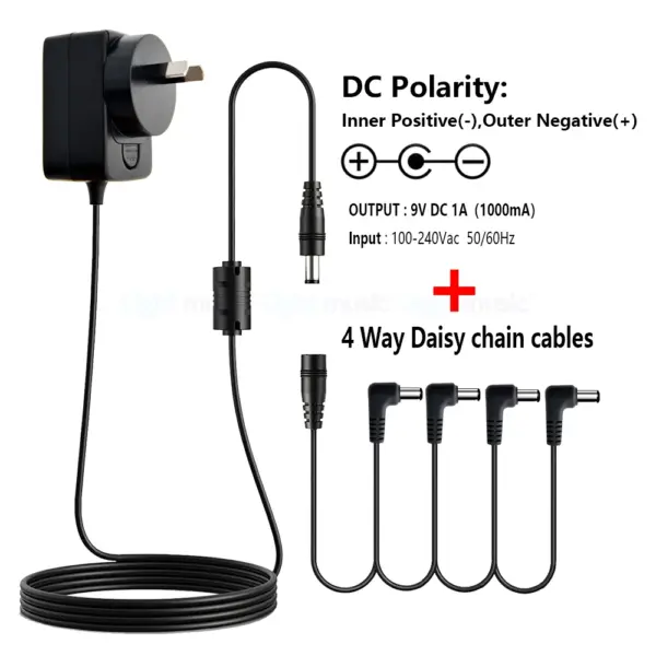 9V DC Guitar Pedal Power Adapter 1A - Image 28