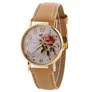 Rose Flower Women Quartz Wrist Watch 57245 25 He0e3769cd44645a5a5f10f423fef0693y