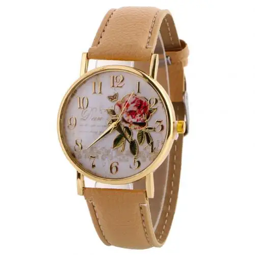 Rose Flower Women Quartz Wrist Watch 57245 11 Rose Flower Women Quartz Wrist Watch 57245 - Image 11