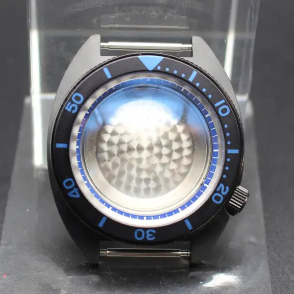 Black 41mm Men's Diving Watch Case for Seiko - Image 36