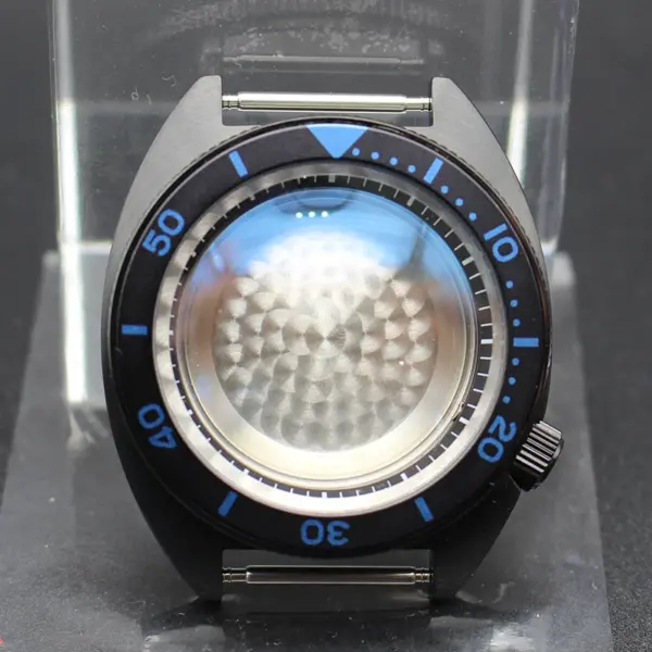 Black 41mm Men's Diving Watch Case for Seiko - Image 9