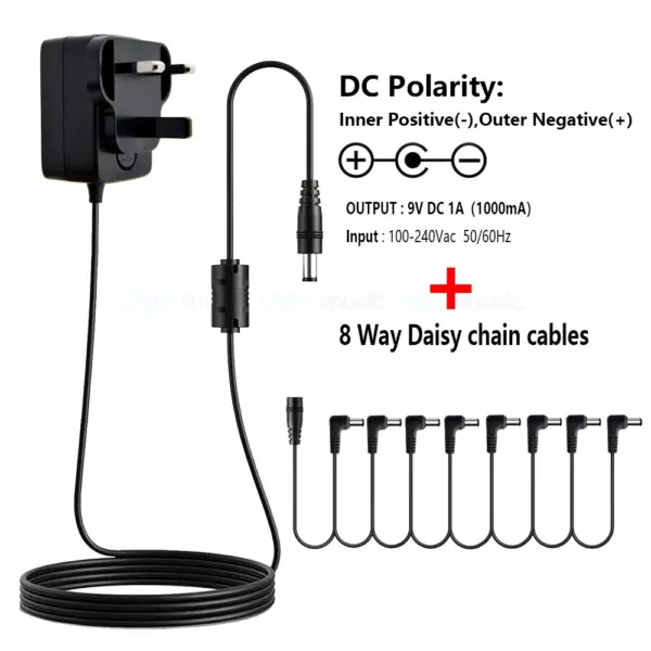 9V DC Guitar Pedal Power Adapter 1A - Image 11