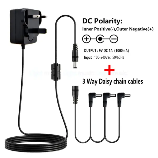 9V DC Guitar Pedal Power Adapter 1A - Image 24