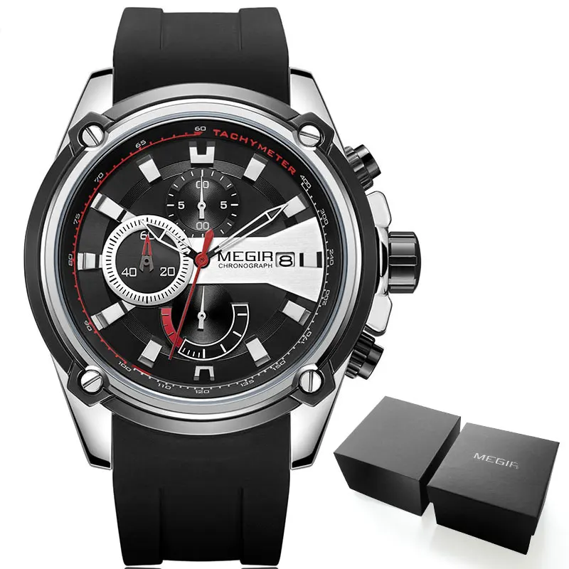 MEGIR MN2086G-BK-1 Men's Quartz Sport Watch 9 MEGIR MN2086G-BK-1 Men's Quartz Sport Watch - Image 9