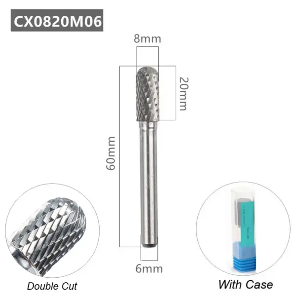 6mm Shank Tungsten Carbide Rotary Burr Set - Image 8