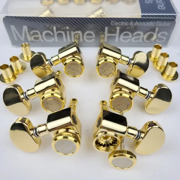 Gold Electric Guitar Machine Heads Tuning Pegs Set - Image 2