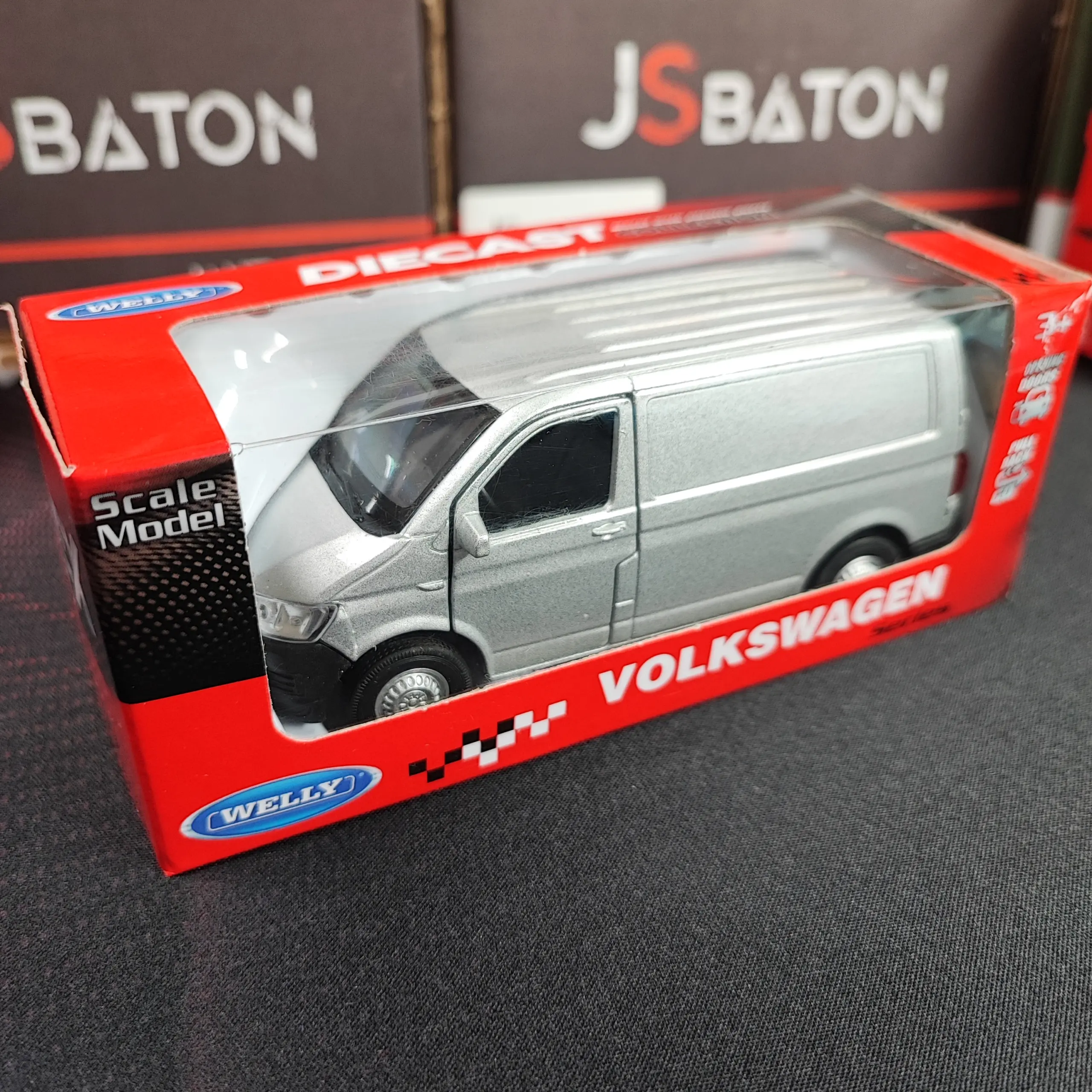 Welly 1:36 Metallic Silver VW Transporter Model 3 Welly 1:36 Metallic Silver VW Transporter Model - Image 3