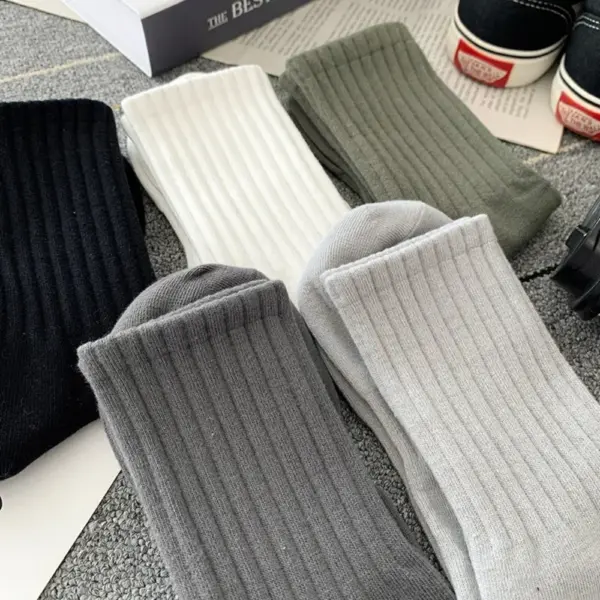5 Pairs Mid Tube Sports Socks for Men - Image 2