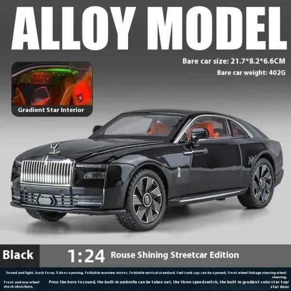 1:24 Rolls Royce Spectre Diecast Model Car - Image 7