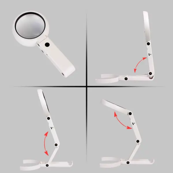 8 LED Foldable Magnifying Lamp with 5X/11X Lens - Image 5