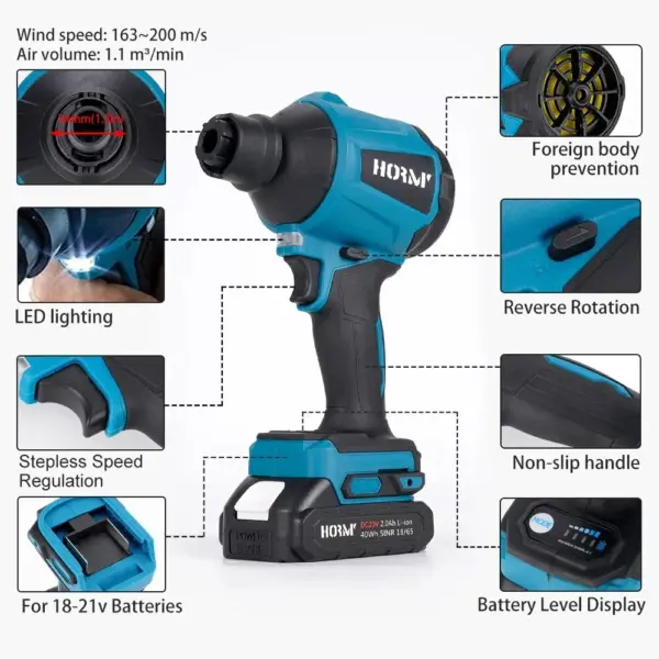 Cordless 20V Turbo Air Blower for Makita - Image 5