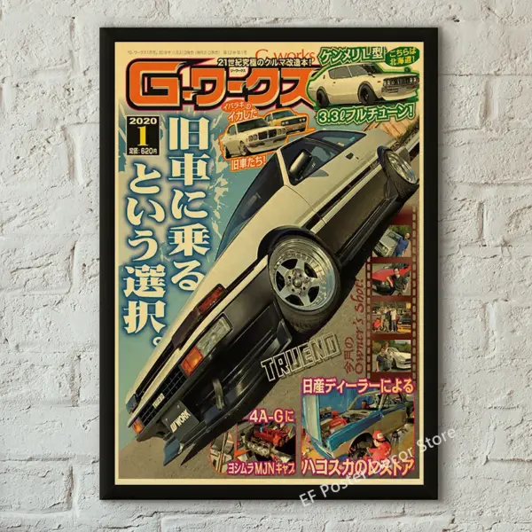 Vintage Motorsport GTR Cars Kraft Paper Poster - Image 36