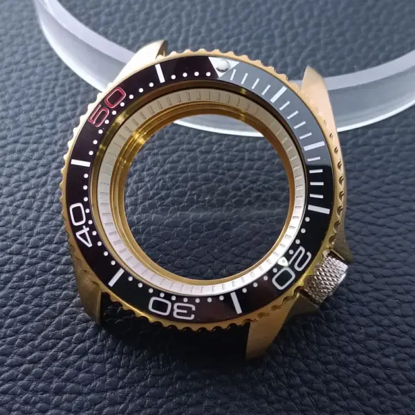 42mm Gold Rose Gold Stainless Steel Watch Case - Image 15