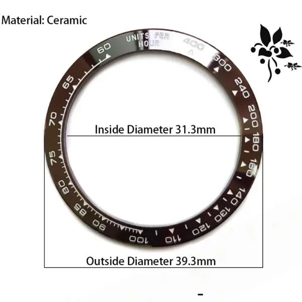 Ceramic Rhinestone Bezel for VK63 Watch - Image 18