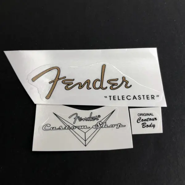 Gold Water Slide Guitar Decal Sticker Set - Image 2