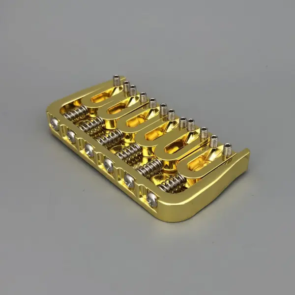 Gold Fixed Guitar Bridge for 6 String Guitar - Image 5