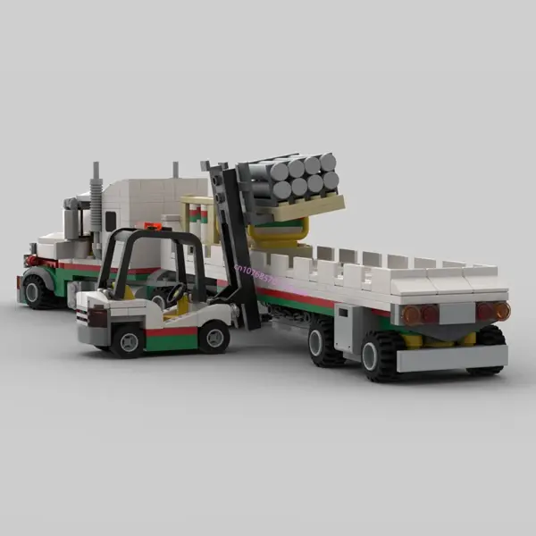 598PCS Octan Truck and Flatbed Trailer Set - Image 3